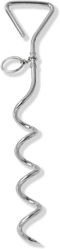 HKM-6081853 Durable Spiral Dog Tie-Out Stake for Secure Outdoor Tethering, Easy Installation, Rust Resistant