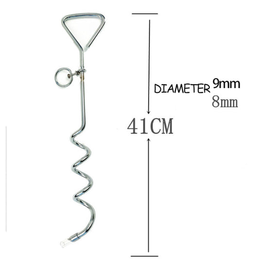 HKM-6081853 Durable Spiral Dog Tie-Out Stake for Secure Outdoor Tethering, Easy Installation, Rust Resistant