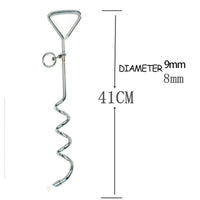HKM-6081853 Durable Spiral Dog Tie-Out Stake for Secure Outdoor Tethering, Easy Installation, Rust Resistant