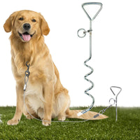 HKM-6081853 Durable Spiral Dog Tie-Out Stake for Secure Outdoor Tethering, Easy Installation, Rust Resistant