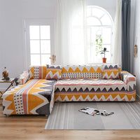 HKM-608211 Fashionable Stretch Print Sofa Cover - Polyester Fiber, Multiple Sizes Available
