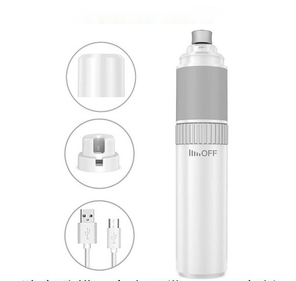 HKM-6082365 Rechargeable USB Pet Nail Sharpener and Clippers in White, Durable ABS Material