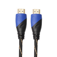 HKM-608275 Blue Black Video Cable with Black and Gold Connectors - Male to Male Adapter, Available in Multiple Lengths