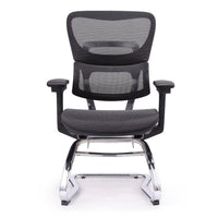 HKM-608339 Modern Ergonomic Mesh Executive Chair for Office and Conference Use - Featuring White Finish