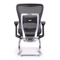 HKM-608339 Modern Ergonomic Mesh Executive Chair for Office and Conference Use - Featuring White Finish