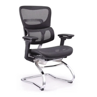 HKM-608339 Modern Ergonomic Mesh Executive Chair for Office and Conference Use - Featuring White Finish