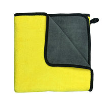 HKM-6084029 Plush Plus-Sized Shower Bath Towel in Yellow Gray, Blue Gray, and Green Gray