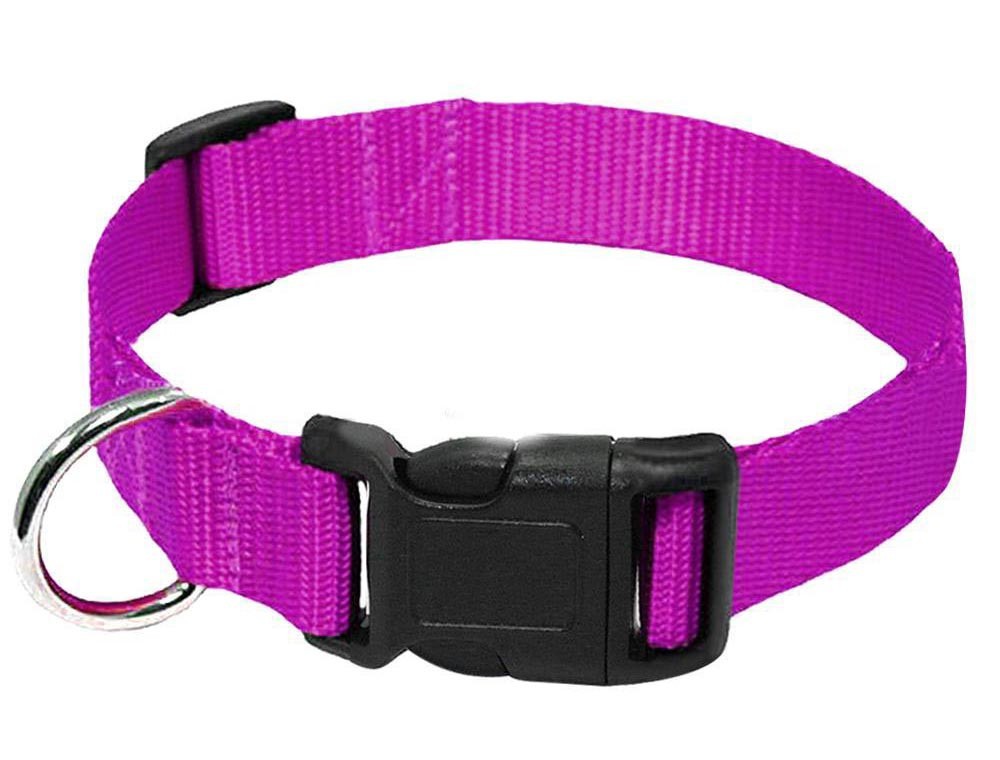 HKM-6084157 Durable Nylon Dog Collar Leash in Blue, Black, Red, and Purple Options