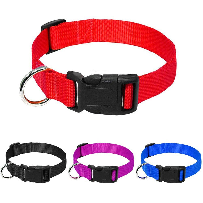 HKM-6084157 Durable Nylon Dog Collar Leash in Blue, Black, Red, and Purple Options