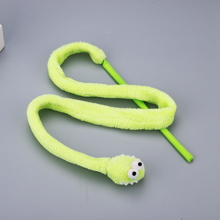 HKM-6085181 Interactive Cartoon Snake Cat Toy - Colorful Rod for Engaging Playtime
