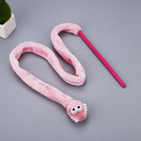 HKM-6085181 Interactive Cartoon Snake Cat Toy - Colorful Rod for Engaging Playtime