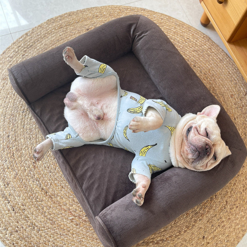 HKM-6086205 Detachable Egg Sponge Dog Sofa with Removable Cover - Medium and Large Sizes Available