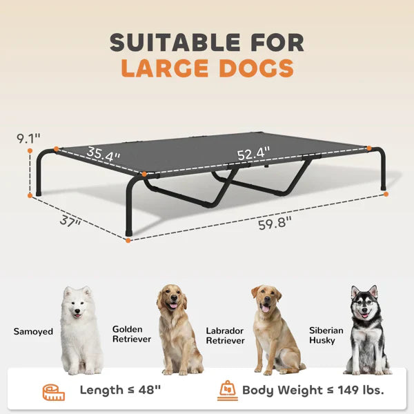 HKM-6086333 Cooling Dog Cot Pet Bed for Comfortable Outdoor Relaxation