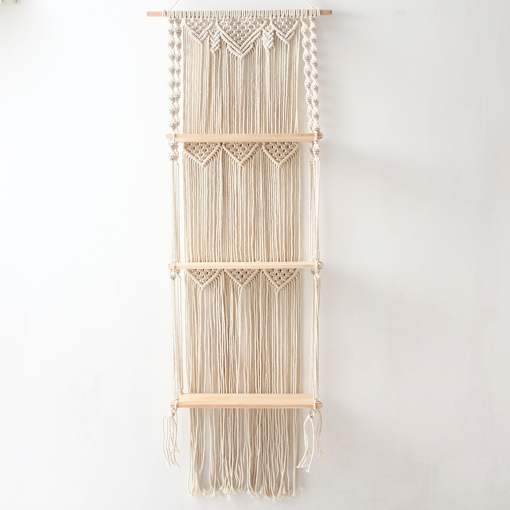 HKM-608723 Hand-Woven Cotton Cord Decoration with Stripes - Modern Style, Ben White, 44 x 140 cm