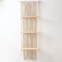 HKM-608723 Hand-Woven Cotton Cord Decoration with Stripes - Modern Style, Ben White, 44 x 140 cm