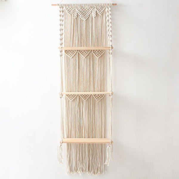 HKM-608723 Hand-Woven Cotton Cord Decoration with Stripes - Modern Style, Ben White, 44 x 140 cm