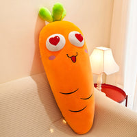 HKM-608723 Radish-Shaped Plush Expression Pillow Toy for Home Decor