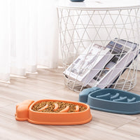 HKM-6088125 Radish Dog Slow Food Anti-Tumble Pet Bowl in Mango Yellow, Twilight Orange, Gentiana Green, Ink Blue