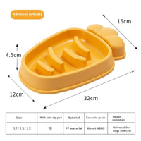 HKM-6088125 Radish Dog Slow Food Anti-Tumble Pet Bowl in Mango Yellow, Twilight Orange, Gentiana Green, Ink Blue