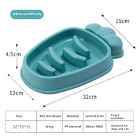 HKM-6088125 Radish Dog Slow Food Anti-Tumble Pet Bowl in Mango Yellow, Twilight Orange, Gentiana Green, Ink Blue