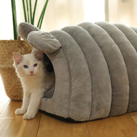 HKM-6088381 Semi-Closed Cozy Pet Nest for Small Animals - Warm Cat Sleeping Bag for All Seasons