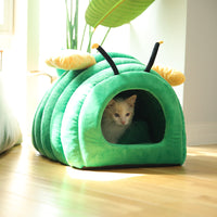 HKM-6088381 Semi-Closed Cozy Pet Nest for Small Animals - Warm Cat Sleeping Bag for All Seasons