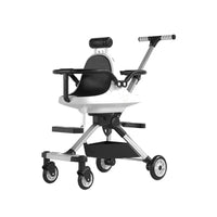 HKM-608915 Compact Foldable Baby Stroller with Durable Aluminium Frame and Soft Leather Seat