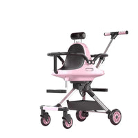 HKM-608915 Compact Foldable Baby Stroller with Durable Aluminium Frame and Soft Leather Seat