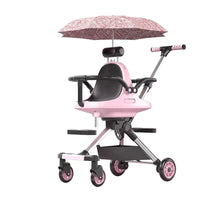 HKM-608915 Compact Foldable Baby Stroller with Durable Aluminium Frame and Soft Leather Seat