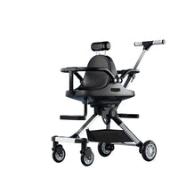 HKM-608915 Compact Foldable Baby Stroller with Durable Aluminium Frame and Soft Leather Seat