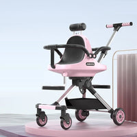 HKM-608915 Compact Foldable Baby Stroller with Durable Aluminium Frame and Soft Leather Seat