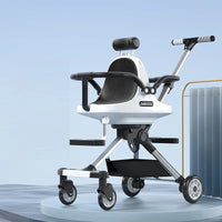 HKM-608915 Compact Foldable Baby Stroller with Durable Aluminium Frame and Soft Leather Seat