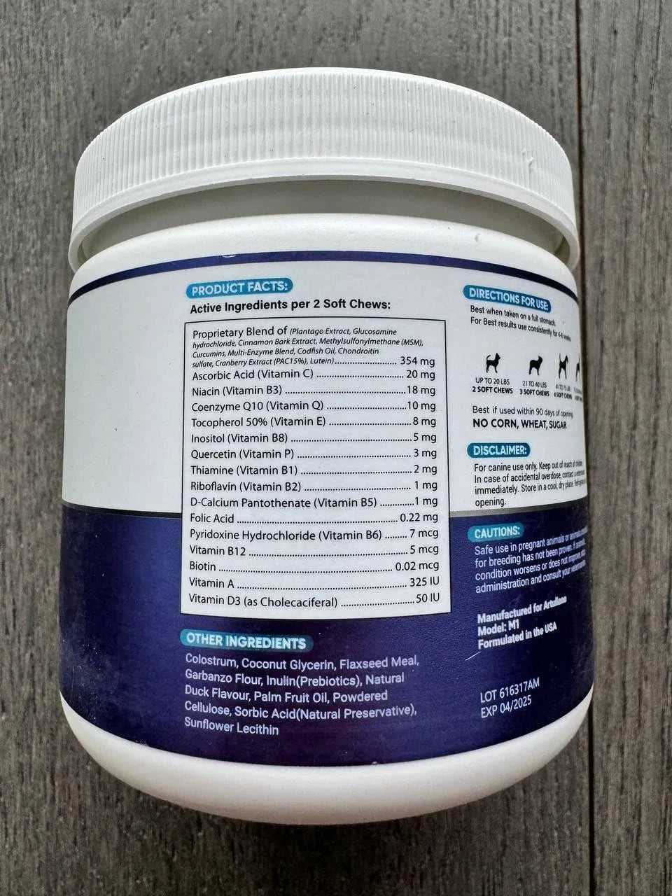 HKM-6090173 20-in-1 Dog Multivitamin Chews with Glucosamine for Joint Health, Gut Support, and Skin Care - Suitable for All Dogs