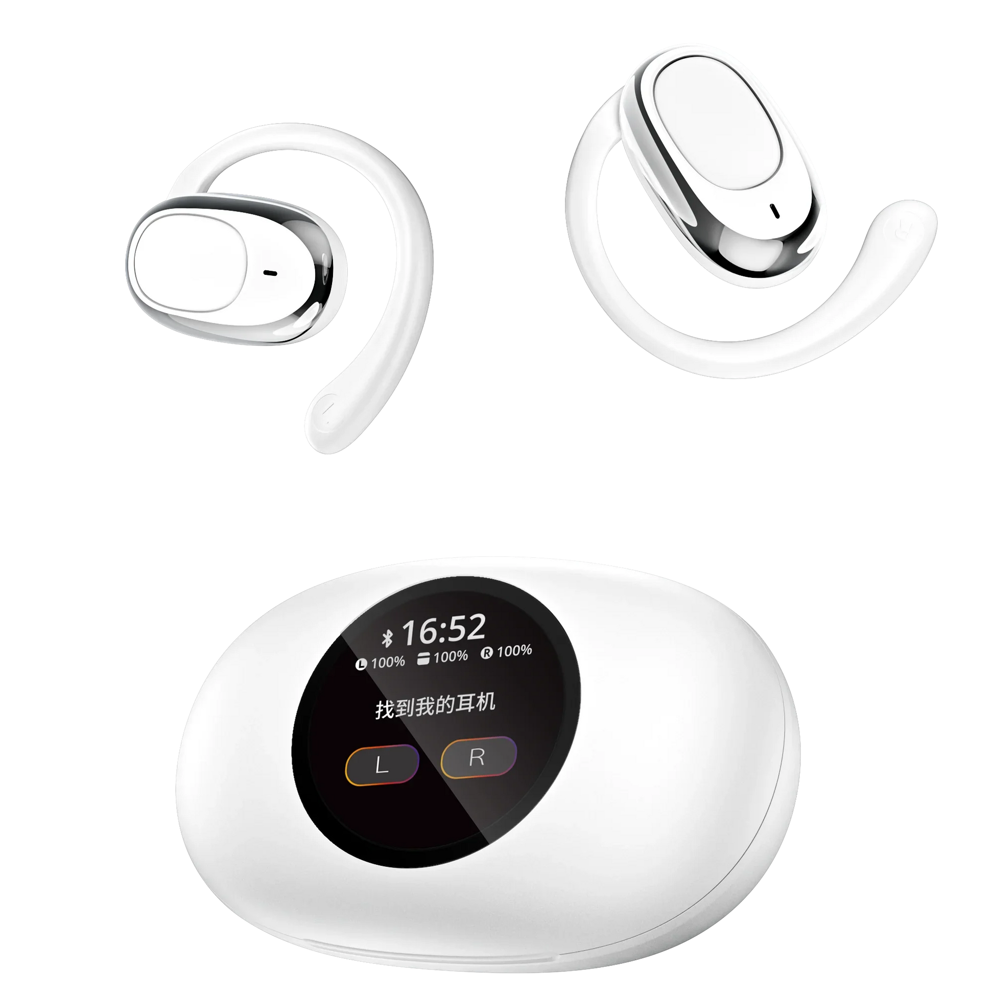 HKM-609043 YX39 Wireless In-Ear Earbuds with LCD Display and Bluetooth 5.4, Enhanced Noise Cancelling Technology