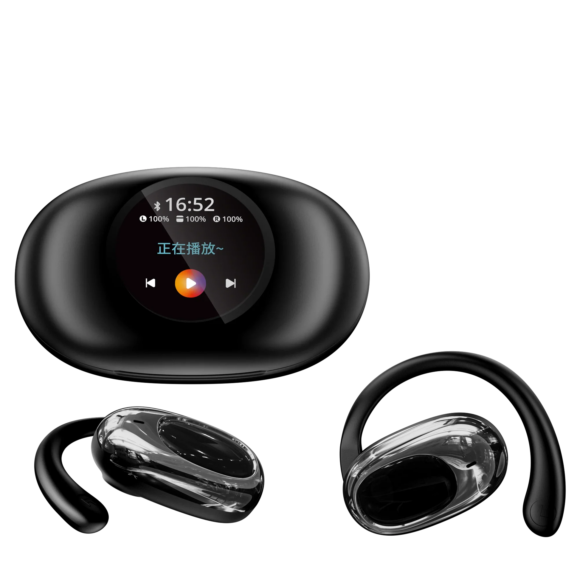 HKM-609043 YX39 Wireless In-Ear Earbuds with LCD Display and Bluetooth 5.4, Enhanced Noise Cancelling Technology