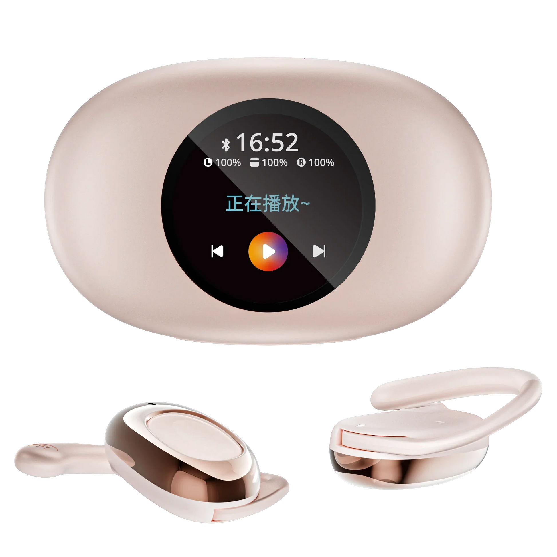 HKM-609043 YX39 Wireless In-Ear Earbuds with LCD Display and Bluetooth 5.4, Enhanced Noise Cancelling Technology