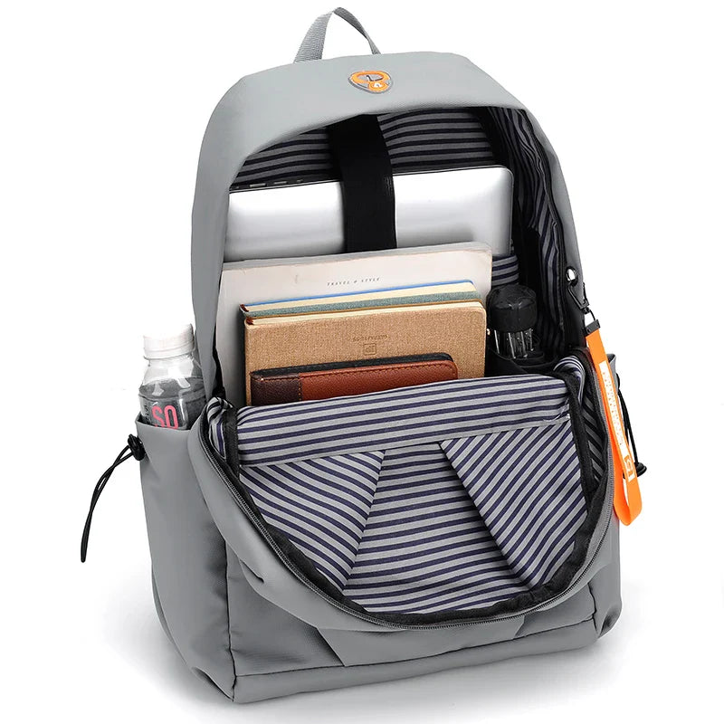HKM-609107 Waterproof 17 Inch Nylon Student Backpack with Large Capacity for Laptops