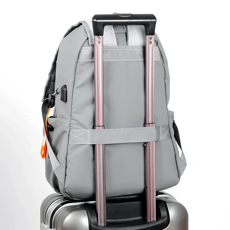 HKM-609107 Waterproof 17 Inch Nylon Student Backpack with Large Capacity for Laptops