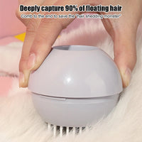 HKM-6091581 Silicone Pet Bath Brush with Shampoo Dispenser for Dogs and Cats - Soft Rubber Bristles