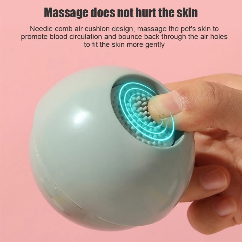HKM-6091581 Silicone Pet Bath Brush with Shampoo Dispenser for Dogs and Cats - Soft Rubber Bristles