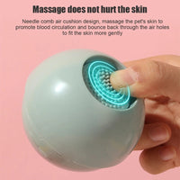 HKM-6091581 Silicone Pet Bath Brush with Shampoo Dispenser for Dogs and Cats - Soft Rubber Bristles