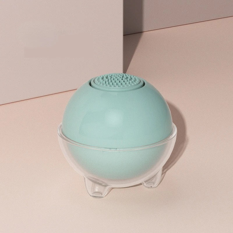 HKM-6091581 Silicone Pet Bath Brush with Shampoo Dispenser for Dogs and Cats - Soft Rubber Bristles