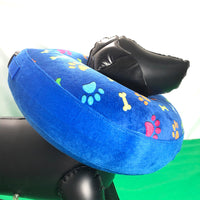 HKM-6092093 Inflatable Cartoon Pet Collar for Dogs - Removable Flocking Guard Circle, Multiple Sizes Available