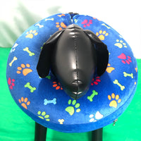 HKM-6092093 Inflatable Cartoon Pet Collar for Dogs - Removable Flocking Guard Circle, Multiple Sizes Available
