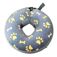 HKM-6092093 Inflatable Cartoon Pet Collar for Dogs - Removable Flocking Guard Circle, Multiple Sizes Available