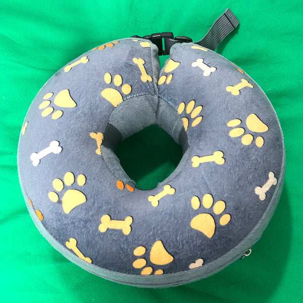 HKM-6092093 Inflatable Cartoon Pet Collar for Dogs - Removable Flocking Guard Circle, Multiple Sizes Available