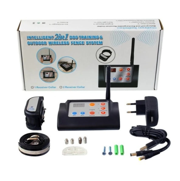 HKM-6093373 Wireless Electric Dog Fence System with Collar for Safe Outdoor Training and Boundary Control