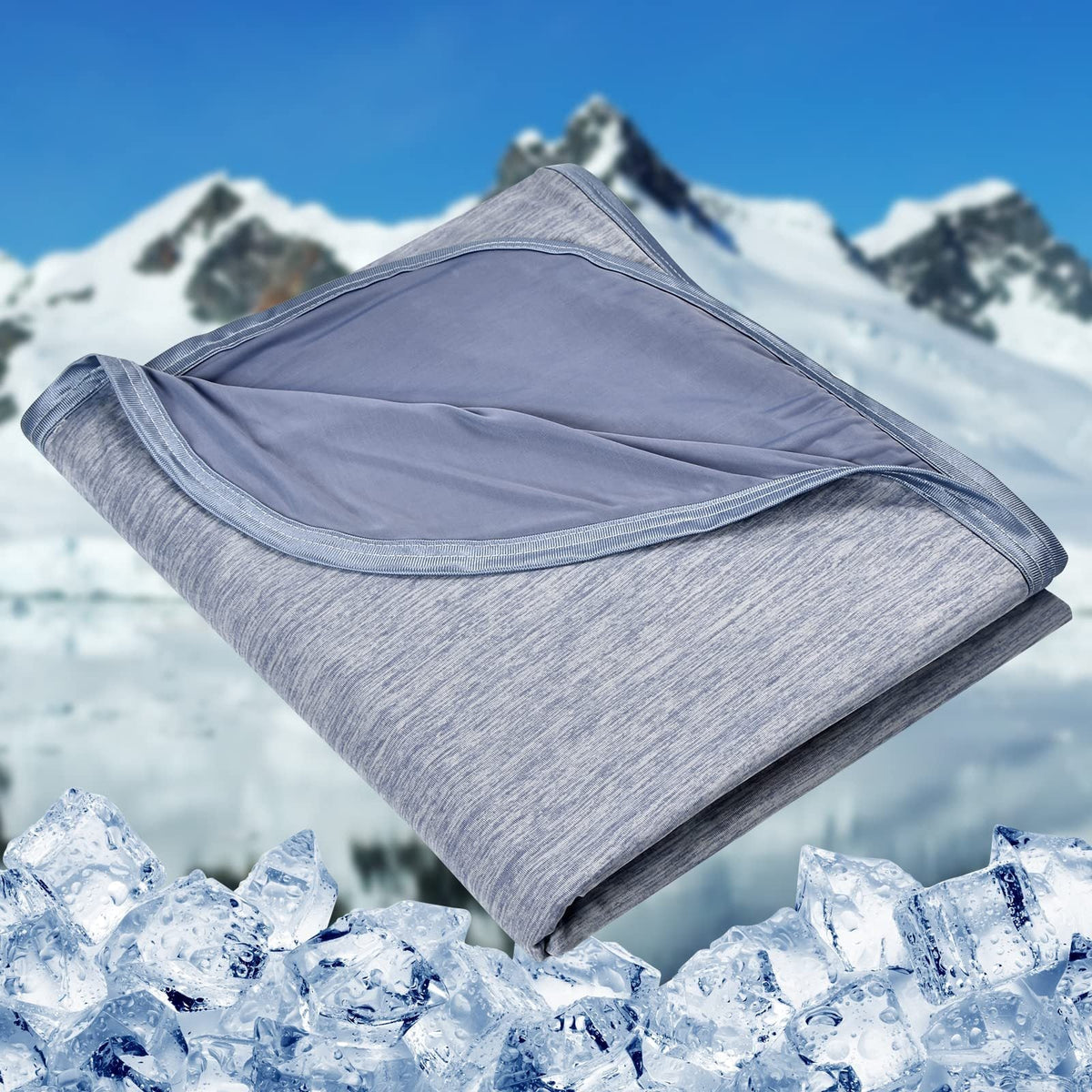 HKM-609363 Lightweight Breathable Cooling Blanket - Double-Sided Soft Polyester for Summer Comfort