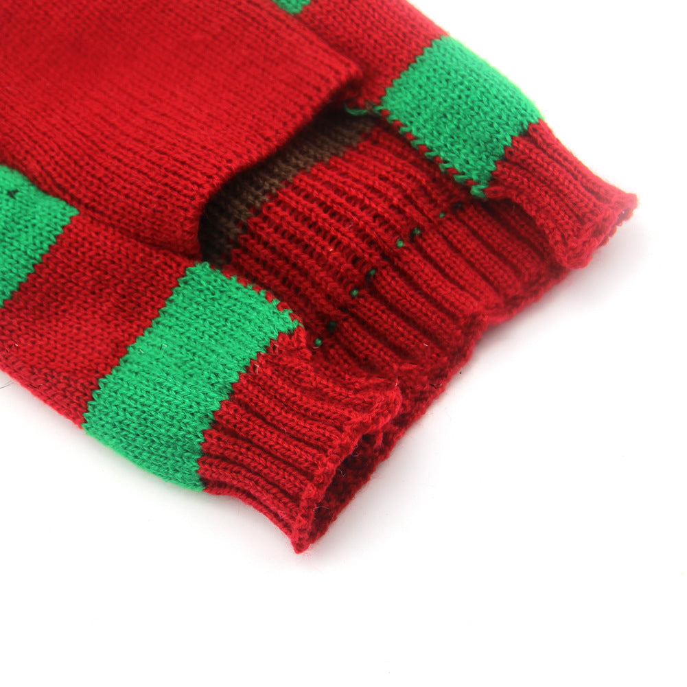 HKM-6094269 Cozy Christmas Pet Sweater for Cats and Dogs - Warm Acrylic Knit Apparel in Various Sizes
