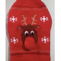 HKM-6094269 Cozy Christmas Pet Sweater for Cats and Dogs - Warm Acrylic Knit Apparel in Various Sizes